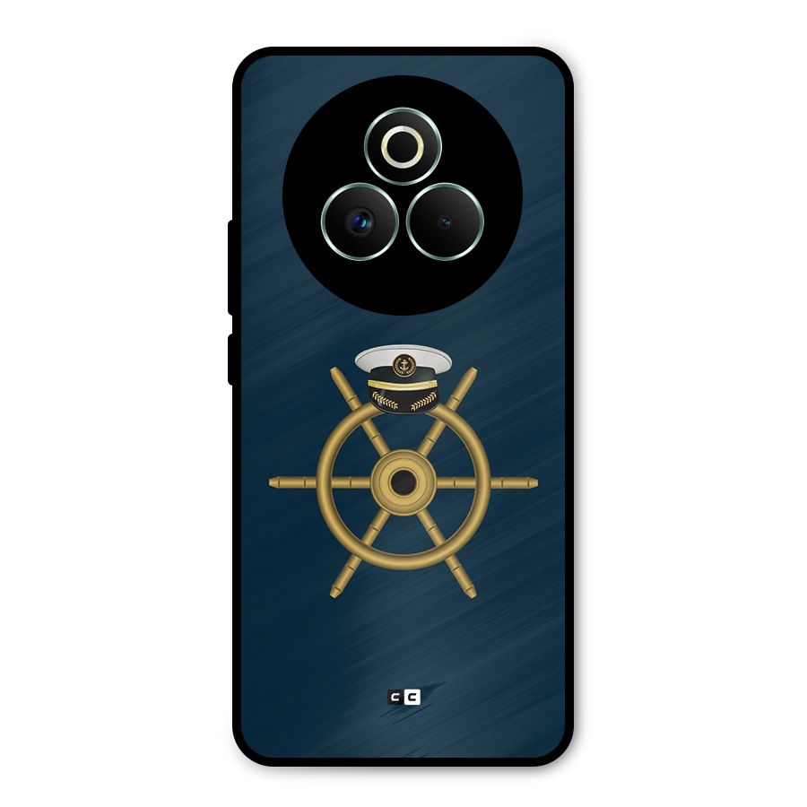 Ship Wheel And Cap Metal Back Case for Realme P3 Pro