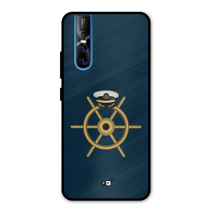 Ship Wheel And Cap Metal Back Case for Vivo V15 Pro