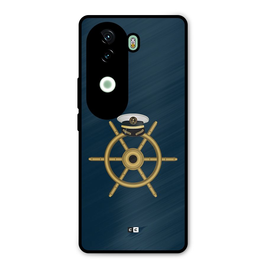 Ship Wheel And Cap Metal Back Case for Vivo V40e