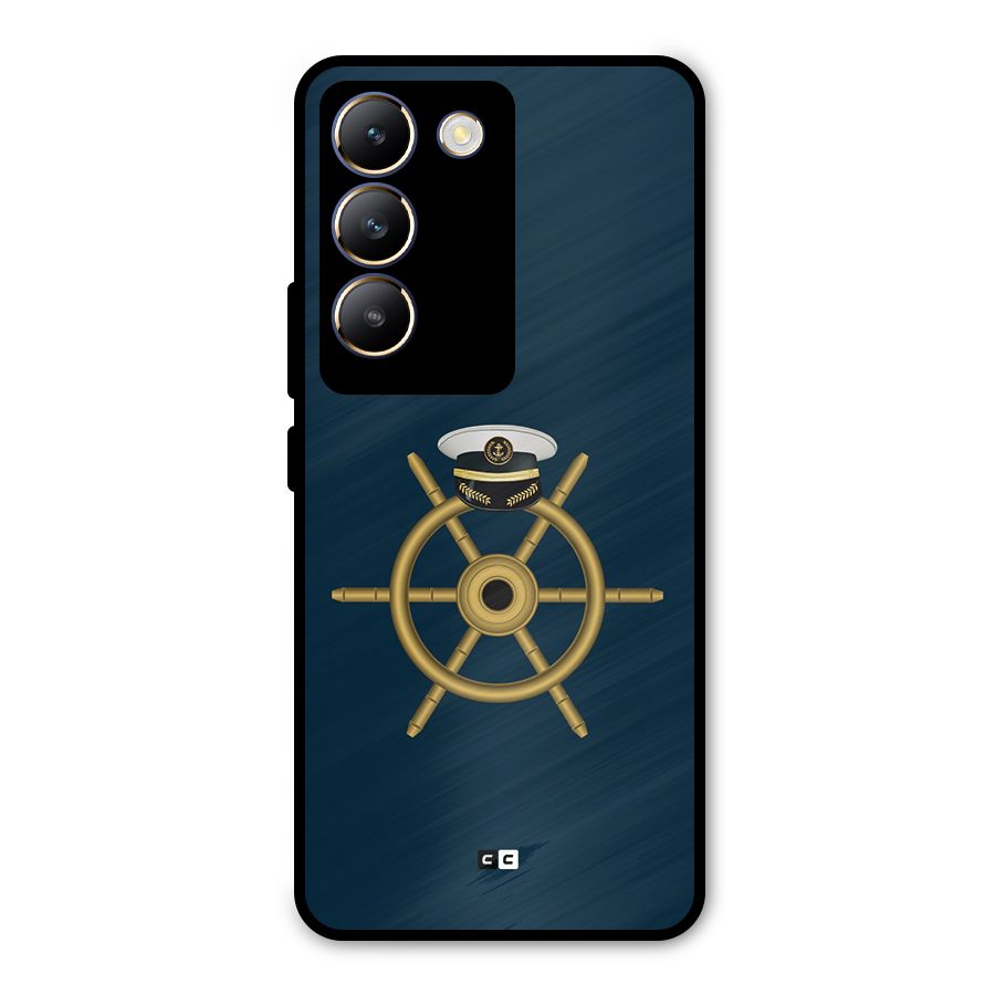 Ship Wheel And Cap Metal Back Case for Vivo Y200e