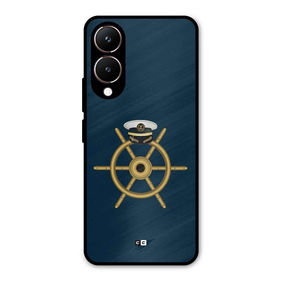 Ship Wheel And Cap Metal Back Case for Vivo Y28