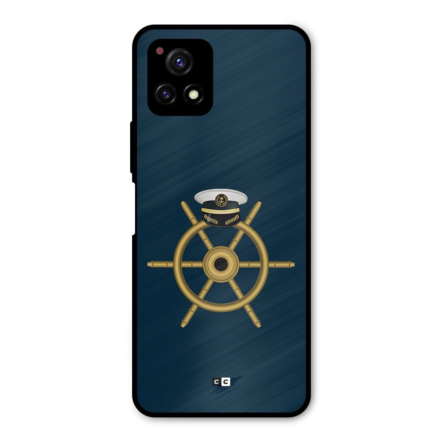 Ship Wheel And Cap Metal Back Case for Vivo Y72 5G