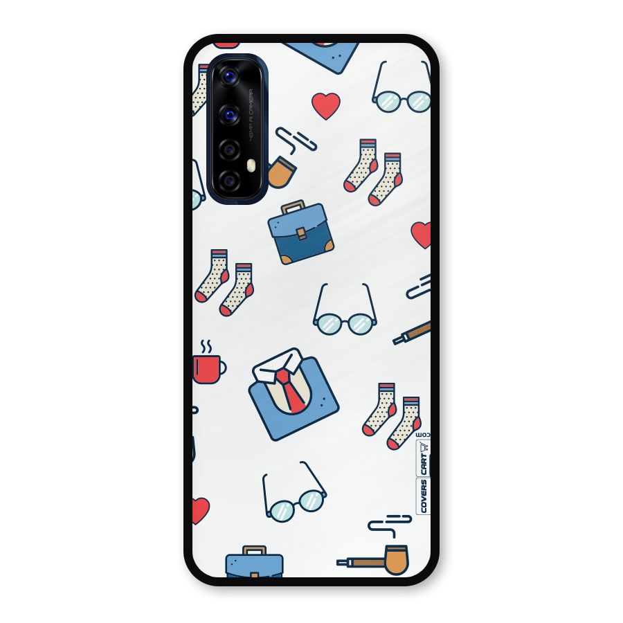 Shirt Spectacles Pattern Metal Back Case for Realme Narzo 20 Pro