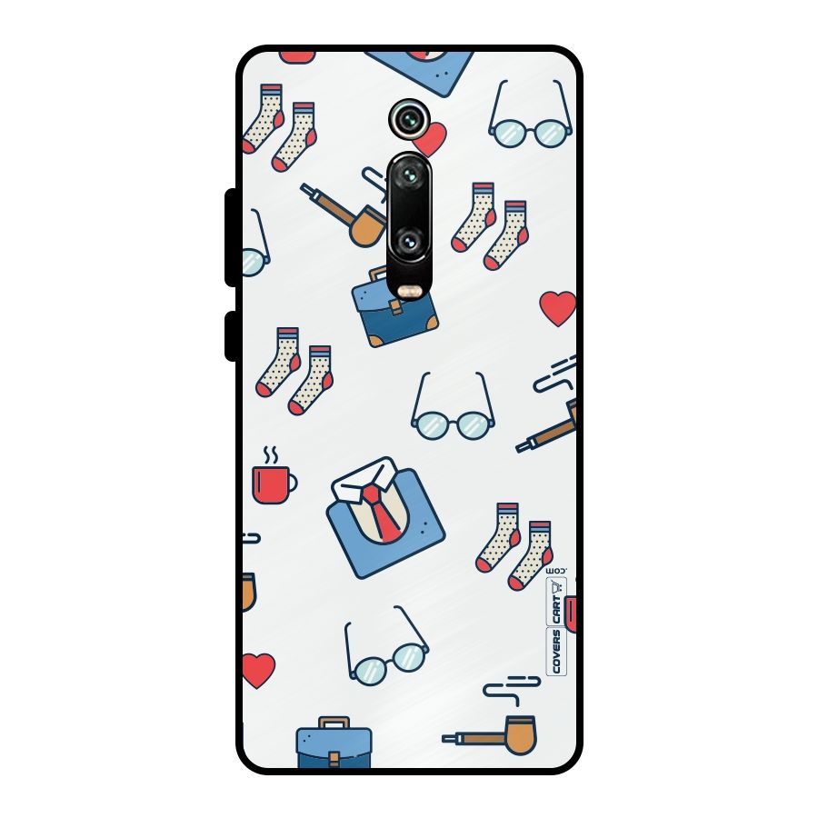 Shirt Spectacles Pattern Metal Back Case for Redmi K20 Pro