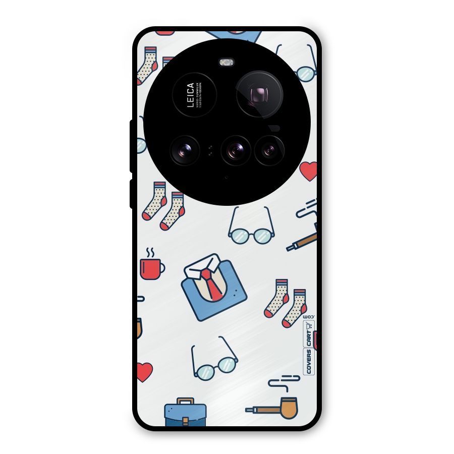 Shirt Spectacles Pattern Metal Back Case for Xiaomi 15 Ultra
