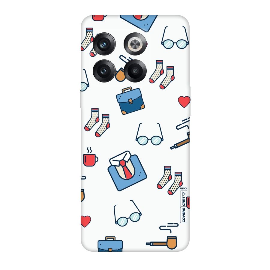 Shirt Spectacles Pattern Original Polycarbonate Back Case for OnePlus 10T
