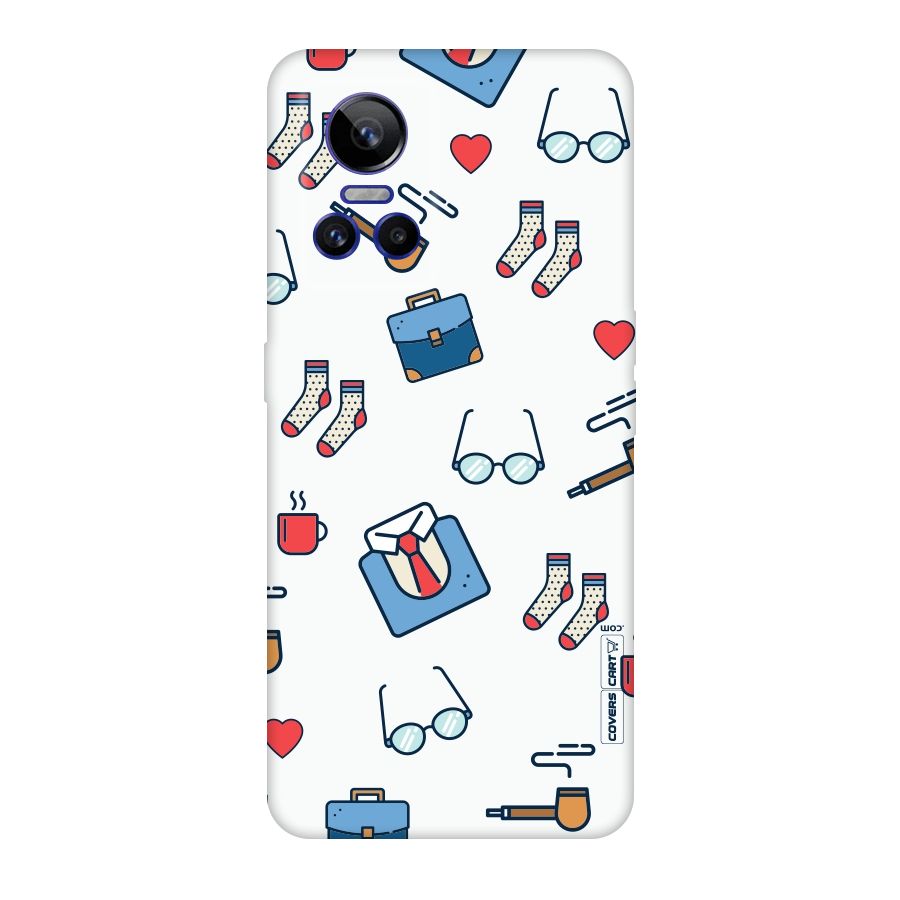 Shirt Spectacles Pattern Original Polycarbonate Back Case for Realme GT Neo 3