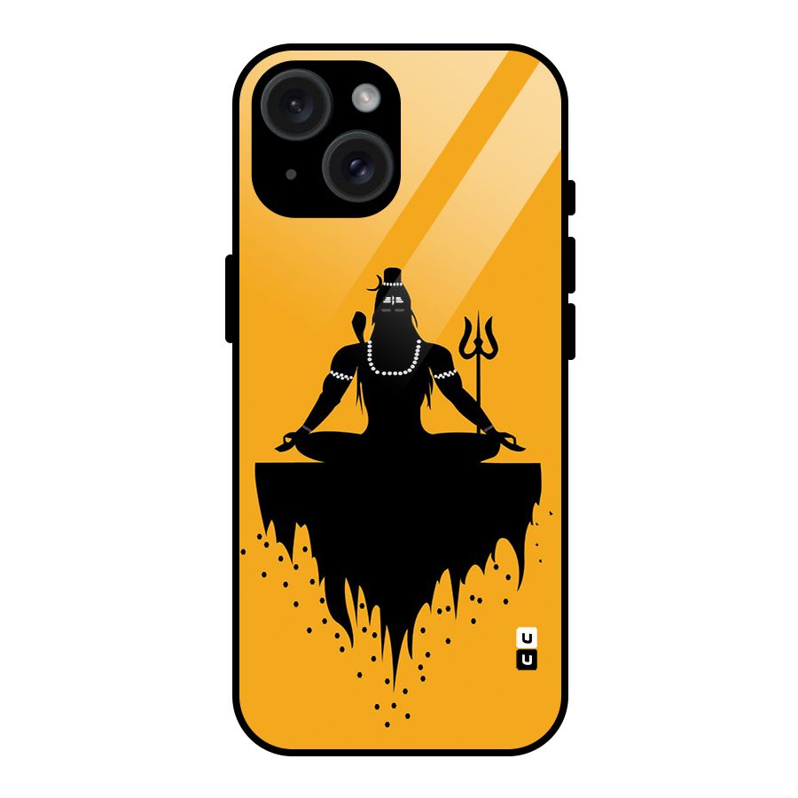Shiva Meditation Glass Back Case for iPhone 15