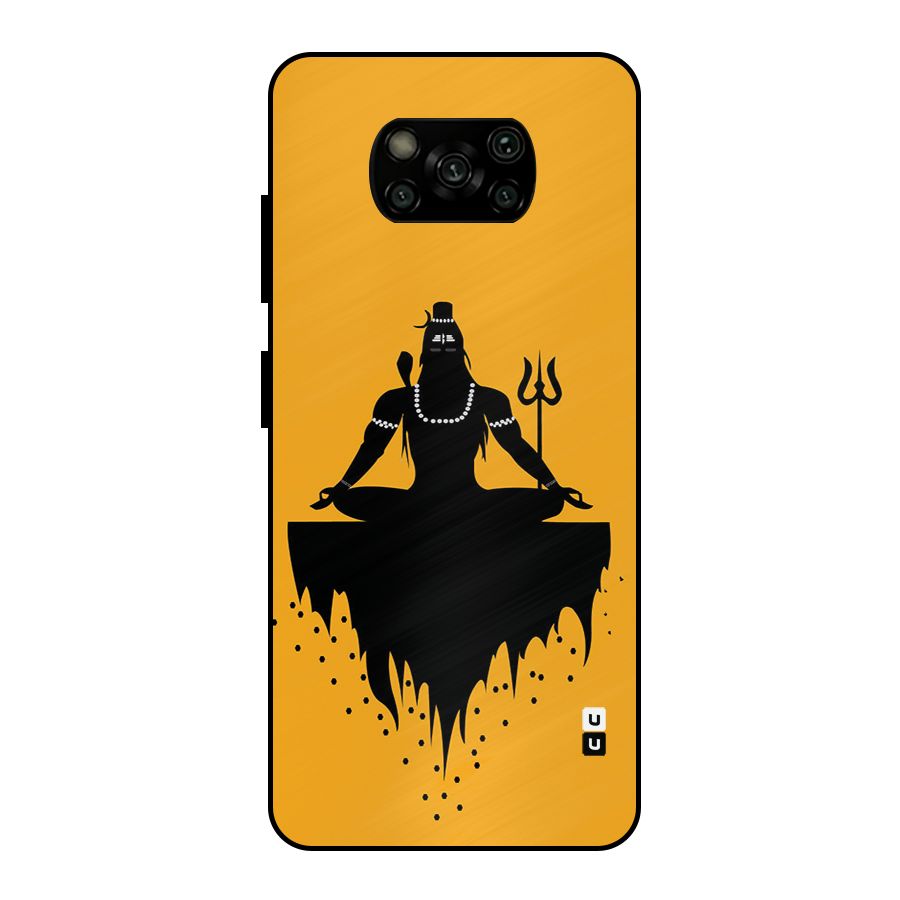 Shiva Meditation Metal Back Case for Poco X3