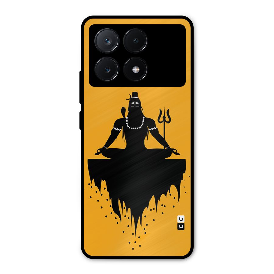 Shiva Meditation Metal Back Case for Poco X6 Pro