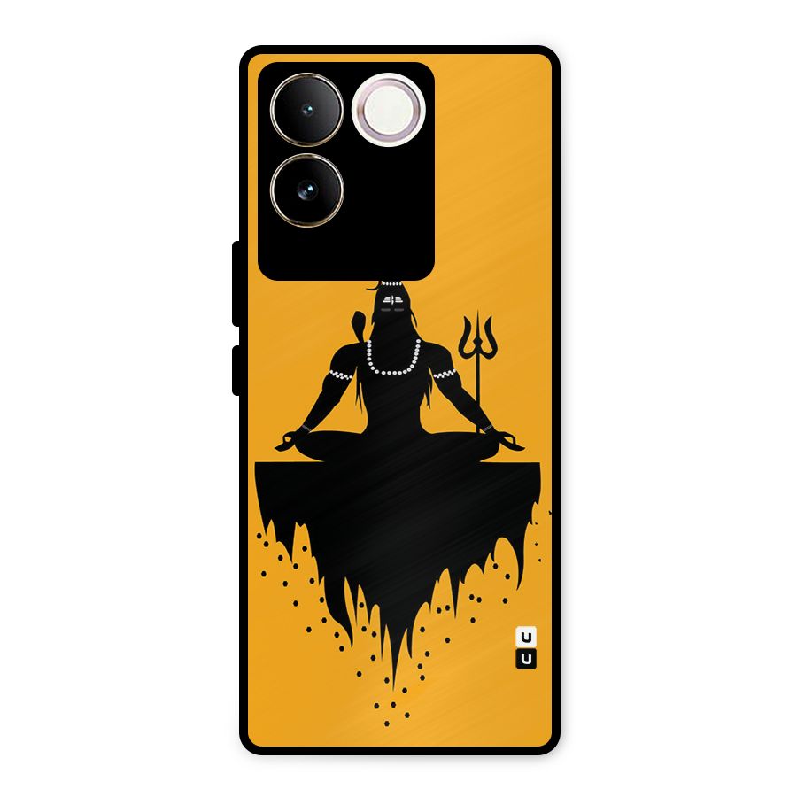 Shiva Meditation Metal Back Case for Vivo T2 Pro
