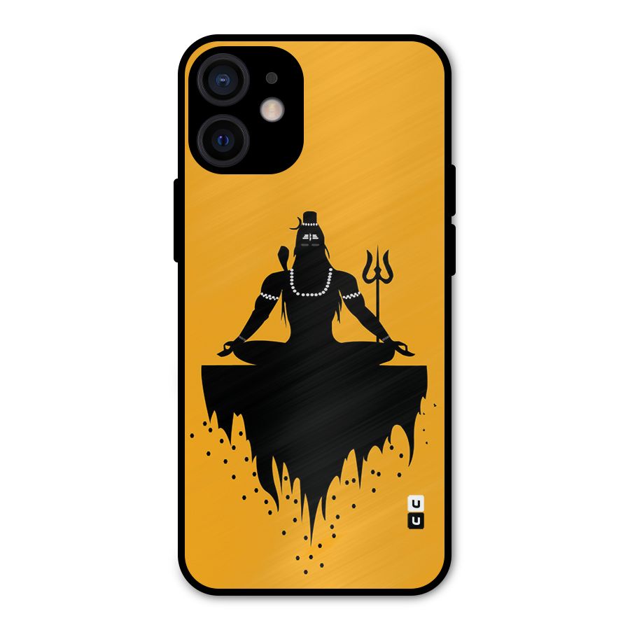 Shiva Meditation Metal Back Case for iPhone 12 Mini