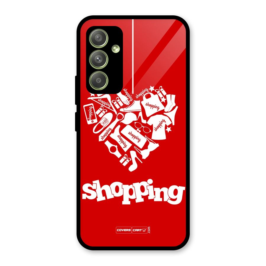 Shopaholic Shopping Love Glass Back Case for Galaxy A54