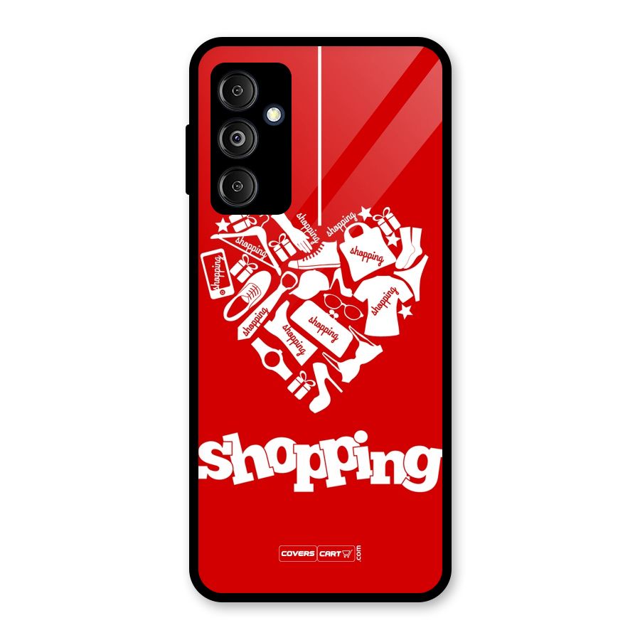 Shopaholic Shopping Love Glass Back Case for Galaxy M14 5G