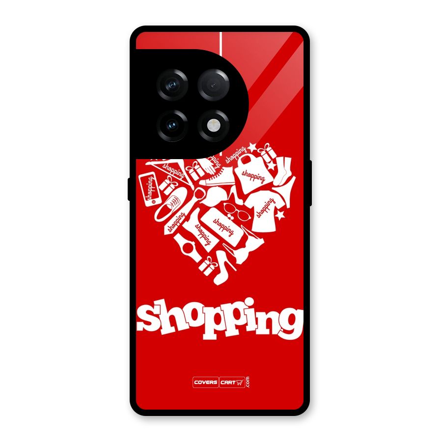 Shopaholic Shopping Love Glass Back Case for OnePlus 11R