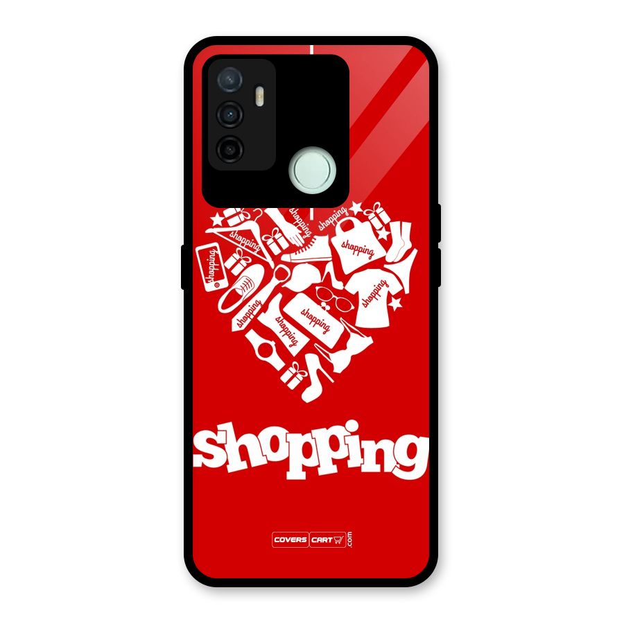 Shopaholic Shopping Love Glass Back Case for Oppo A53
