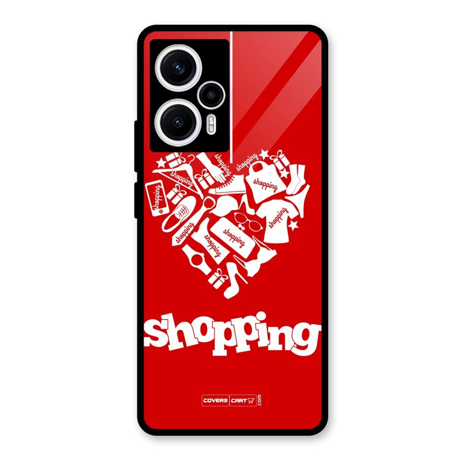Shopaholic Shopping Love Glass Back Case for Poco F5
