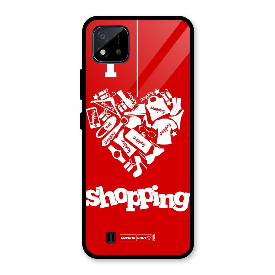 Shopaholic Shopping Love Glass Back Case for Realme C11 2021