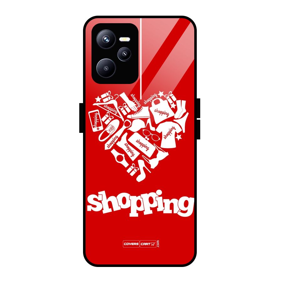 Shopaholic Shopping Love Glass Back Case for Realme C35