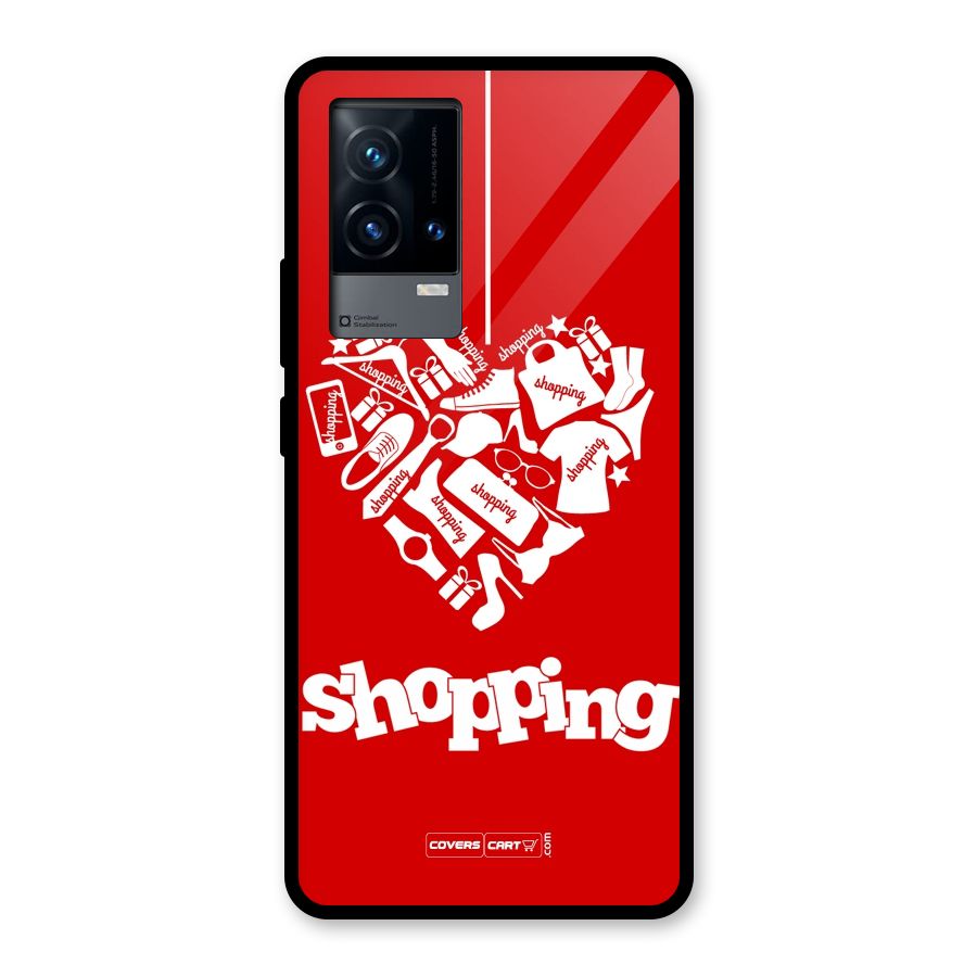 Shopaholic Shopping Love Glass Back Case for iQOO 9 5G