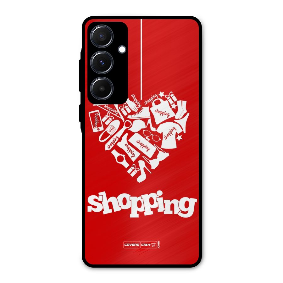 Shopaholic Shopping Love Metal Back Case for Galaxy A55