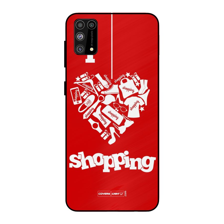 Shopaholic Shopping Love Metal Back Case for Galaxy F41