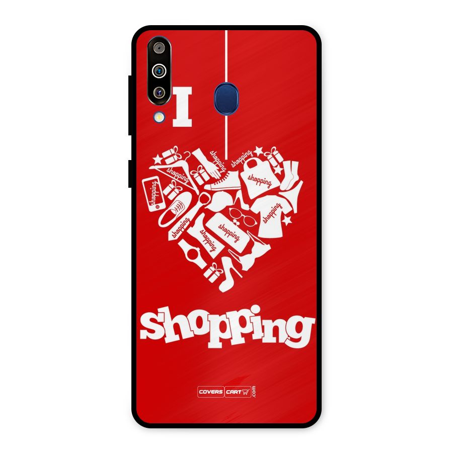 Shopaholic Shopping Love Metal Back Case for Galaxy M30