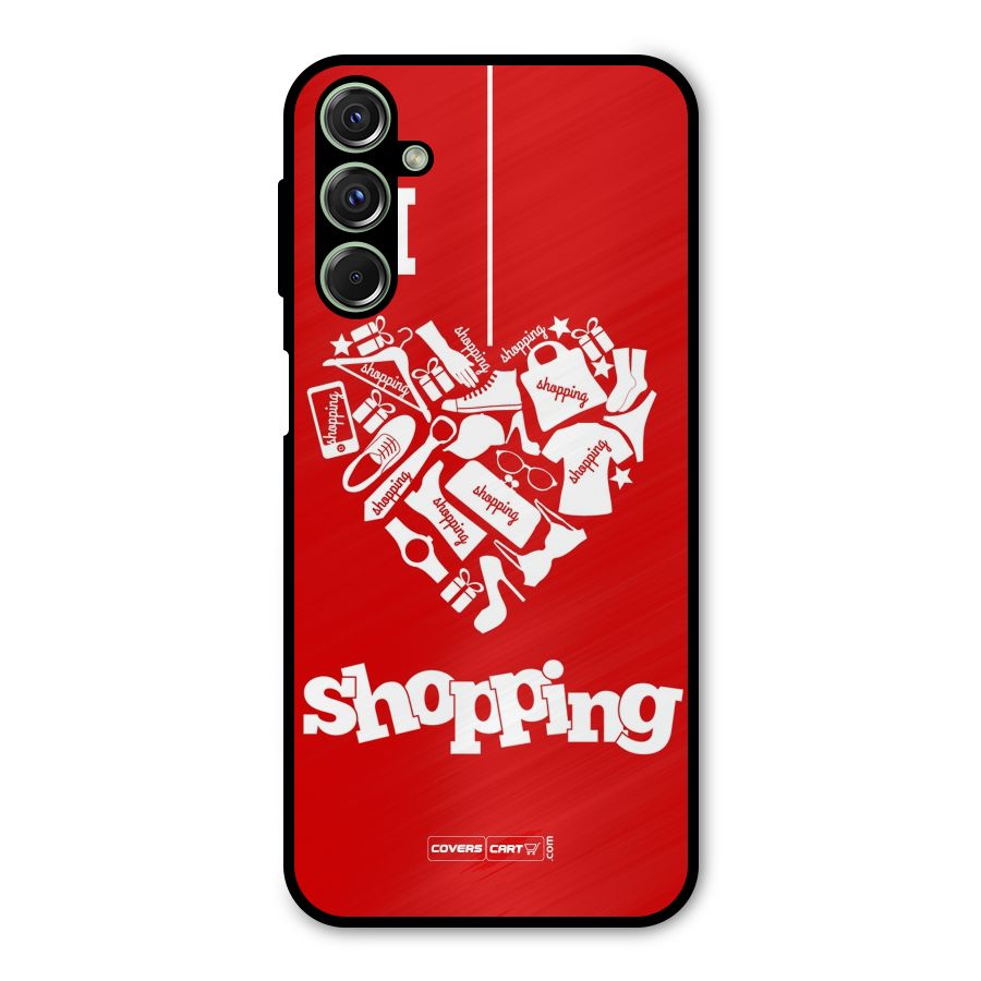 Shopaholic Shopping Love Metal Back Case for Galaxy M34