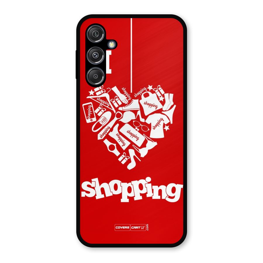 Shopaholic Shopping Love Metal Back Case for Galaxy M34 5G
