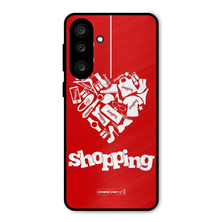 Shopaholic Shopping Love Metal Back Case for Galaxy M56