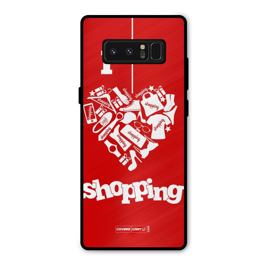 Shopaholic Shopping Love Metal Back Case for Galaxy Note 8