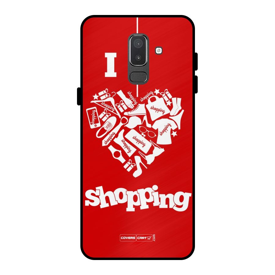 Shopaholic Shopping Love Metal Back Case for Galaxy On8 (2018)