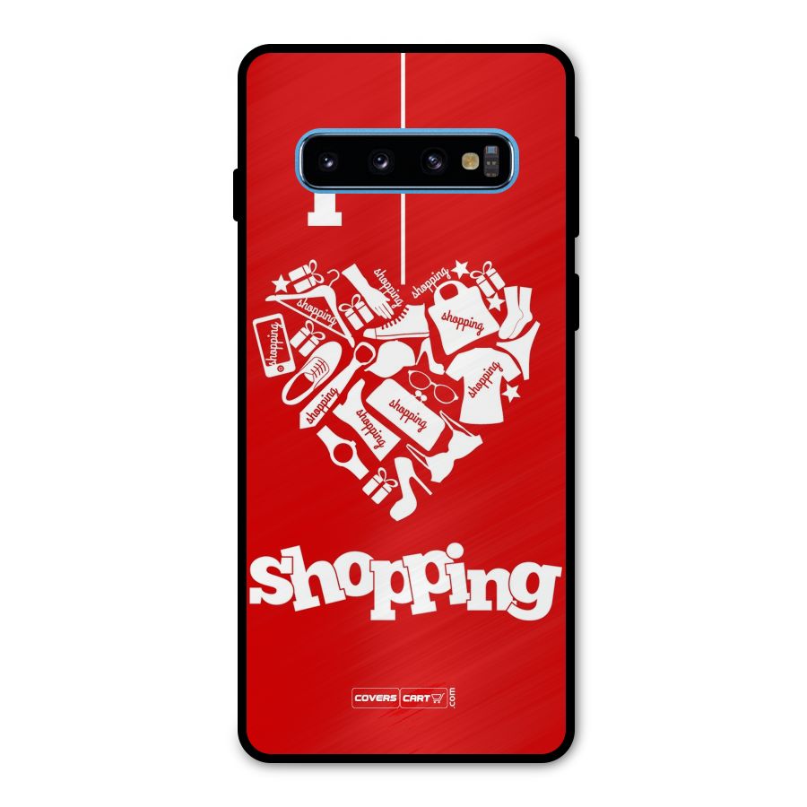 Shopaholic Shopping Love Metal Back Case for Galaxy S10