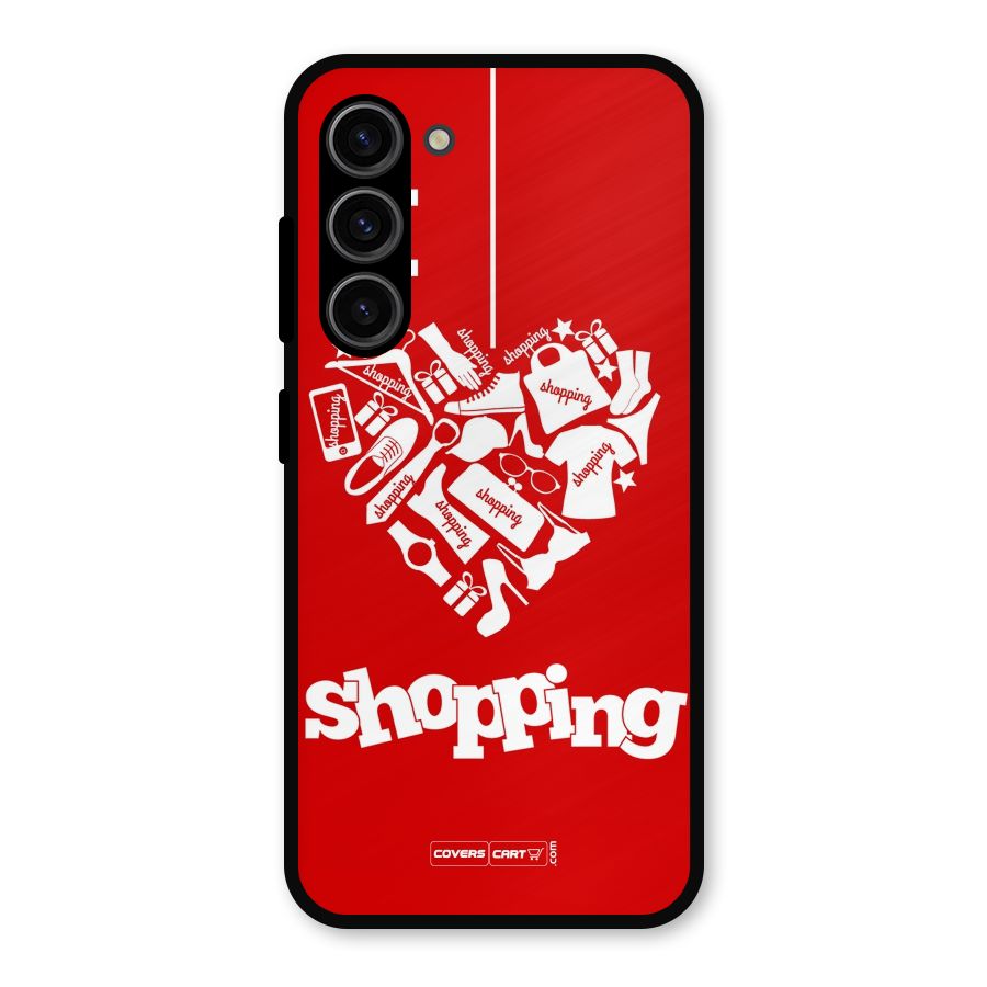Shopaholic Shopping Love Metal Back Case for Galaxy S23