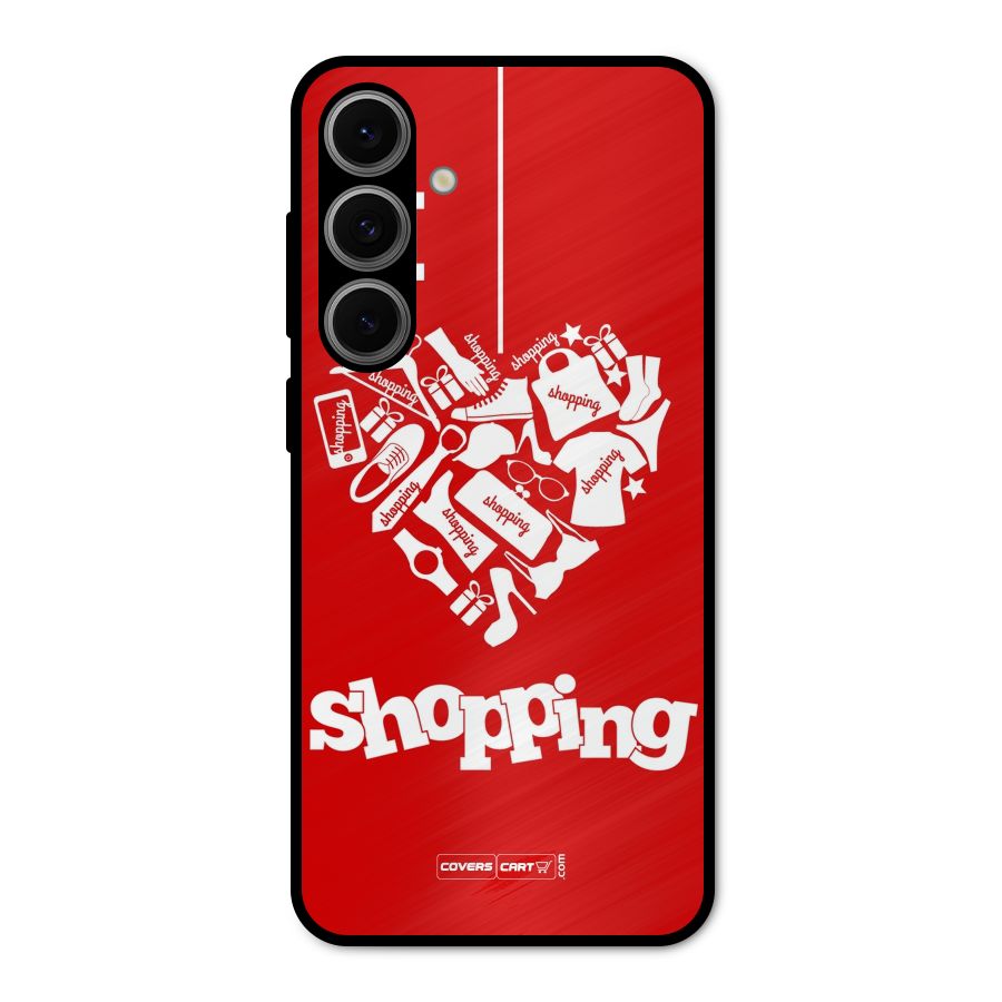 Shopaholic Shopping Love Metal Back Case for Galaxy S24 FE