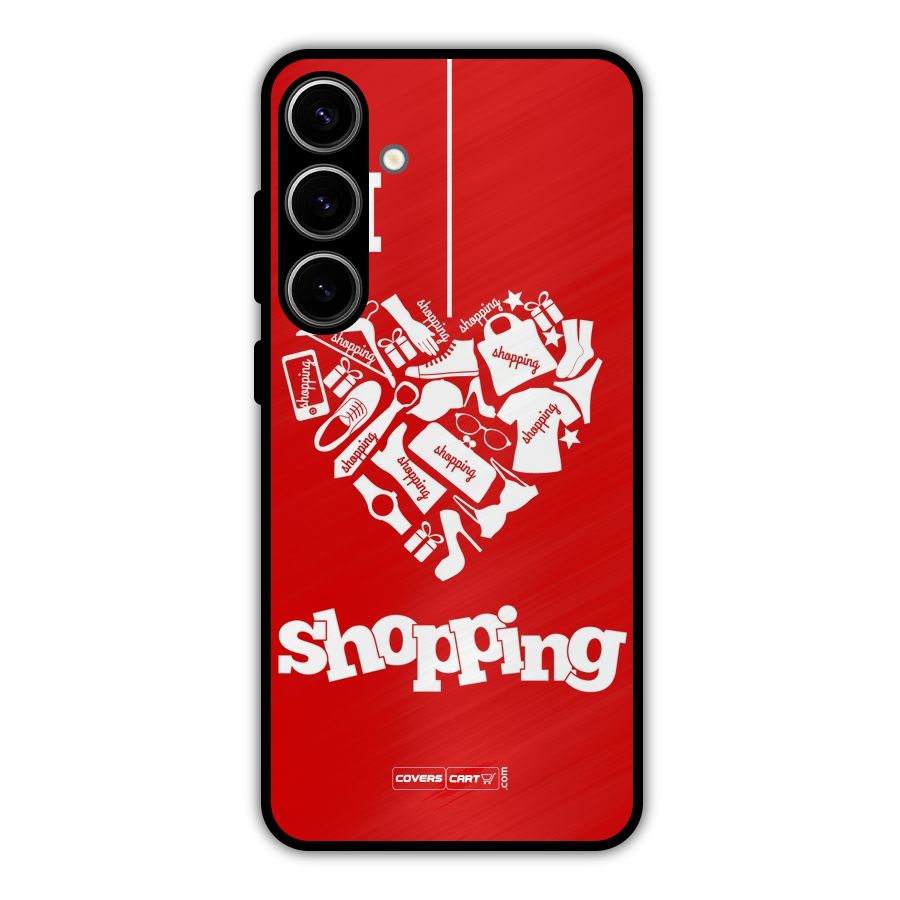 Shopaholic Shopping Love Metal Back Case for Galaxy S24 Plus