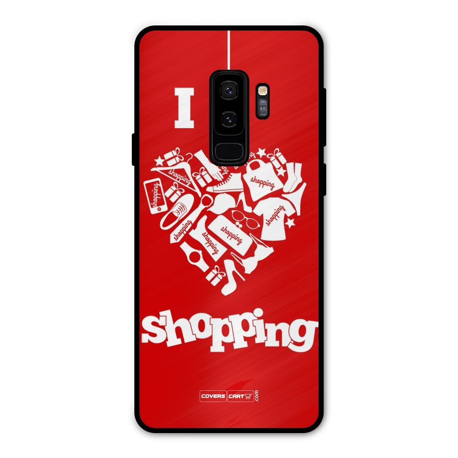 Shopaholic Shopping Love Metal Back Case for Galaxy S9 Plus