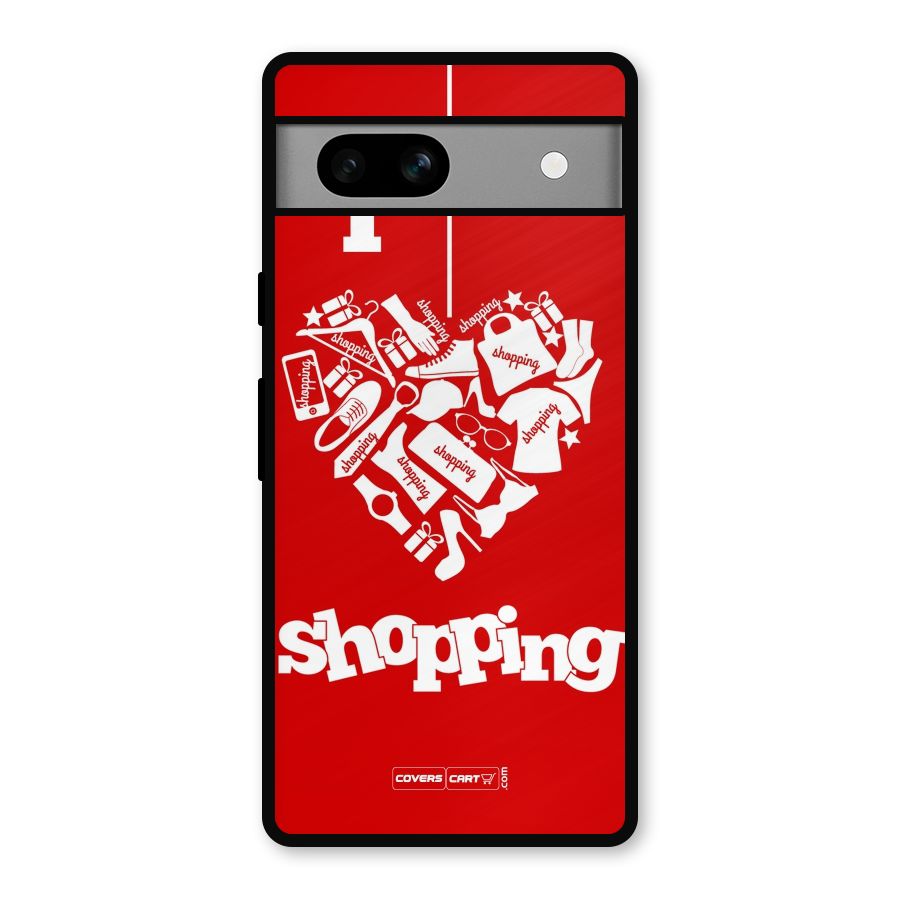 Shopaholic Shopping Love Metal Back Case for Google Pixel 7a