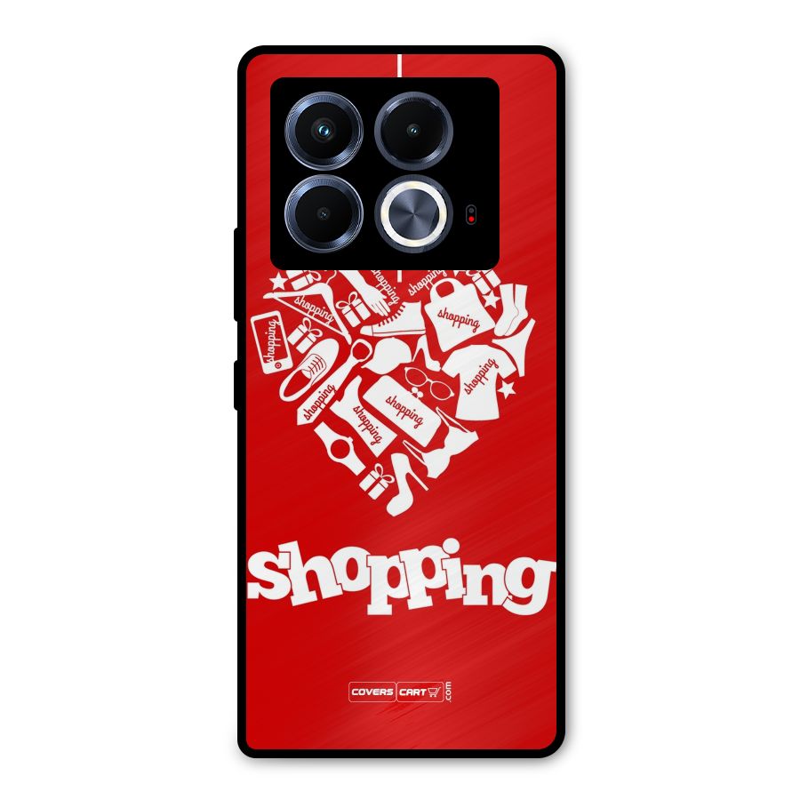 Shopaholic Shopping Love Metal Back Case for Infinix Note 40 5G