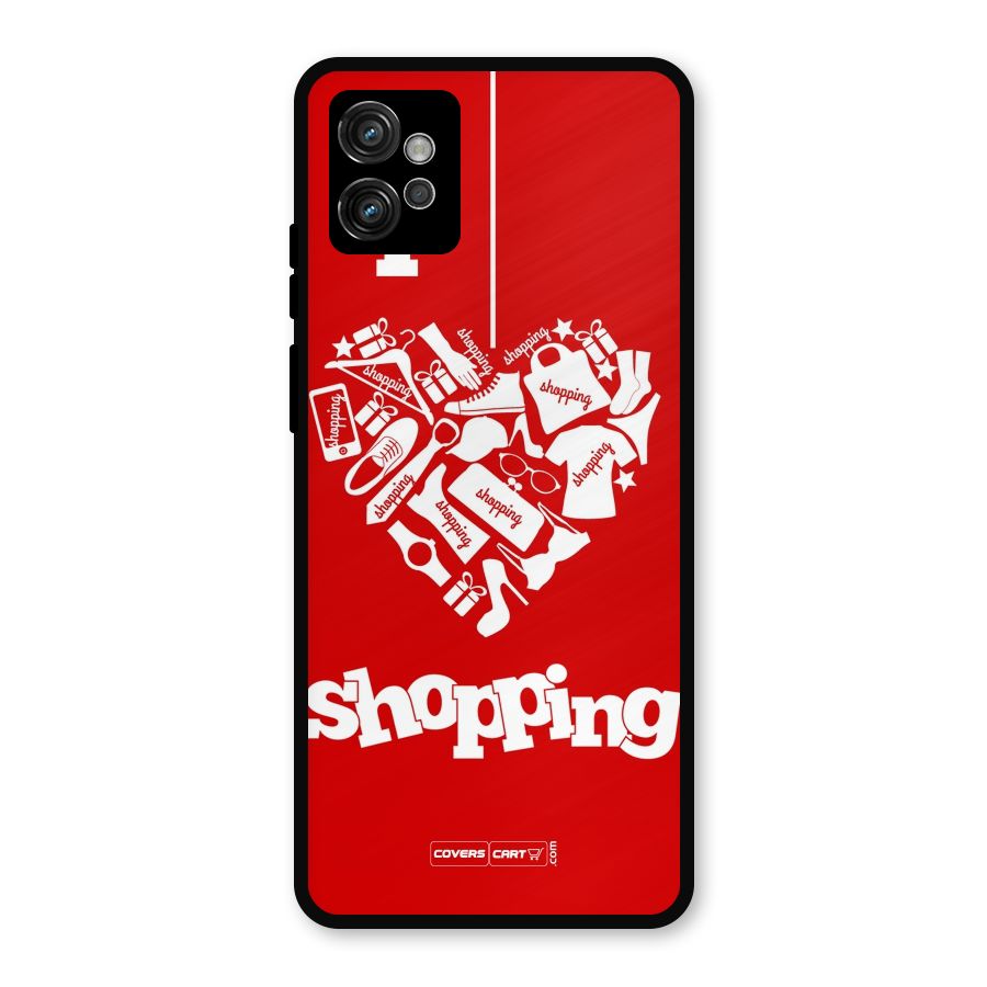 Shopaholic Shopping Love Metal Back Case for Moto G32