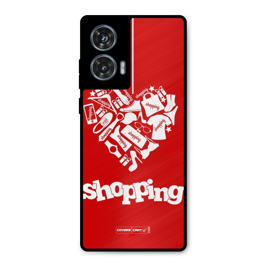 Shopaholic Shopping Love Metal Back Case for Motorola Edge 50 Fusion