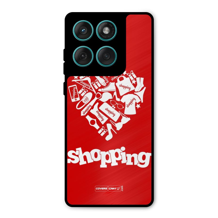 Shopaholic Shopping Love Metal Back Case for Motorola Edge 60