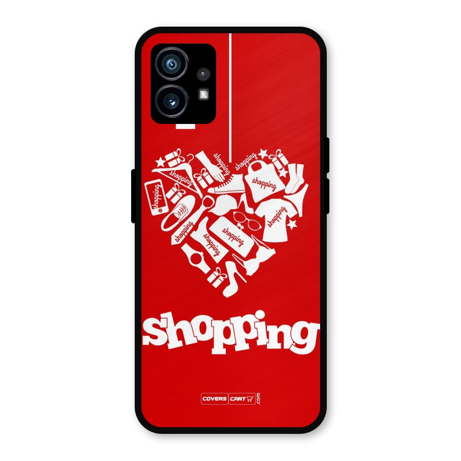 Shopaholic Shopping Love Metal Back Case for Nothing Phone 1