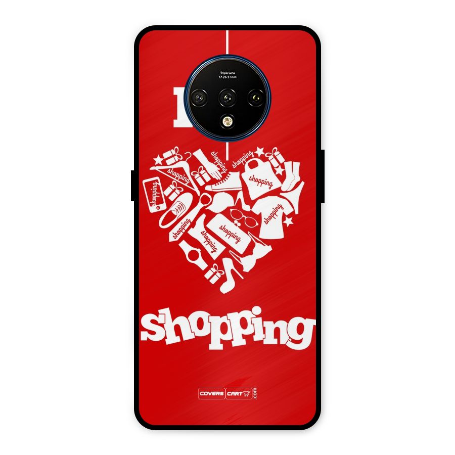 Shopaholic Shopping Love Metal Back Case for OnePlus 7T