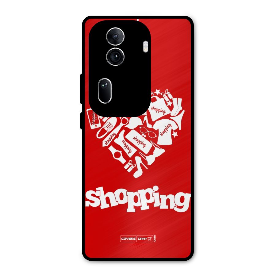 Shopaholic Shopping Love Metal Back Case for Oppo Reno11 Pro 5G