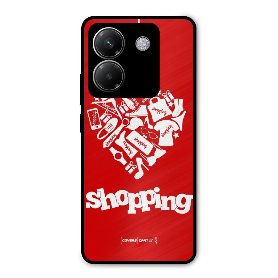 Shopaholic Shopping Love Metal Back Case for Poco M7 Pro 5G