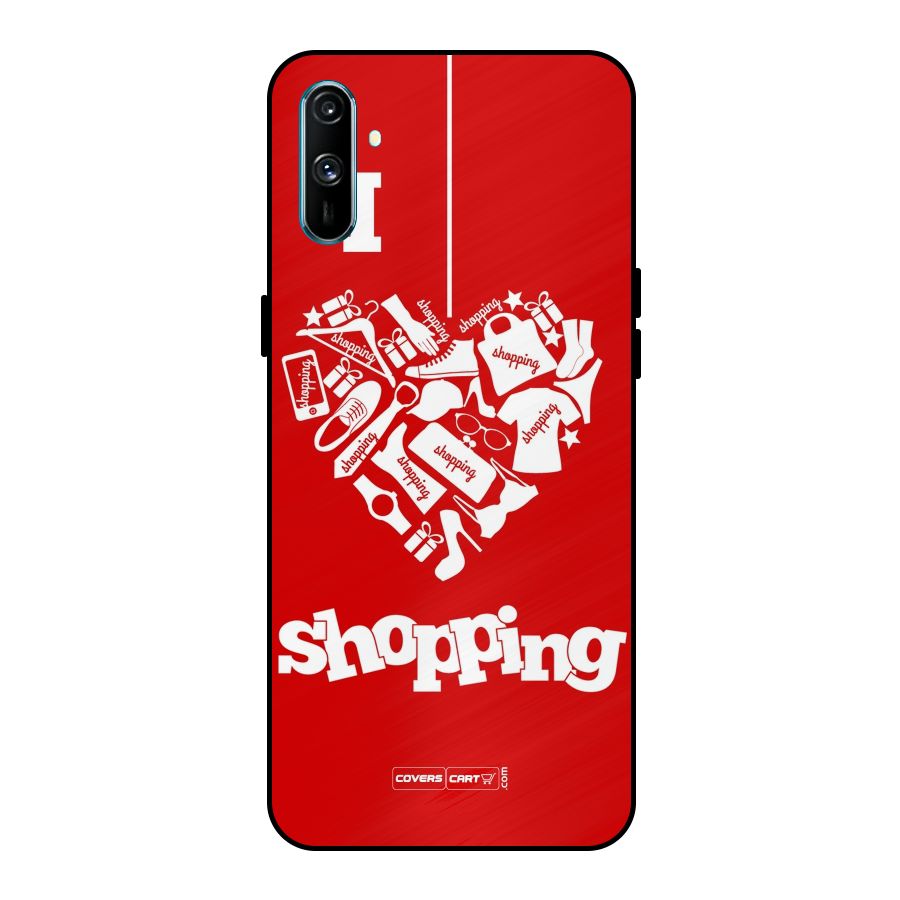 Shopaholic Shopping Love Metal Back Case for Realme C3