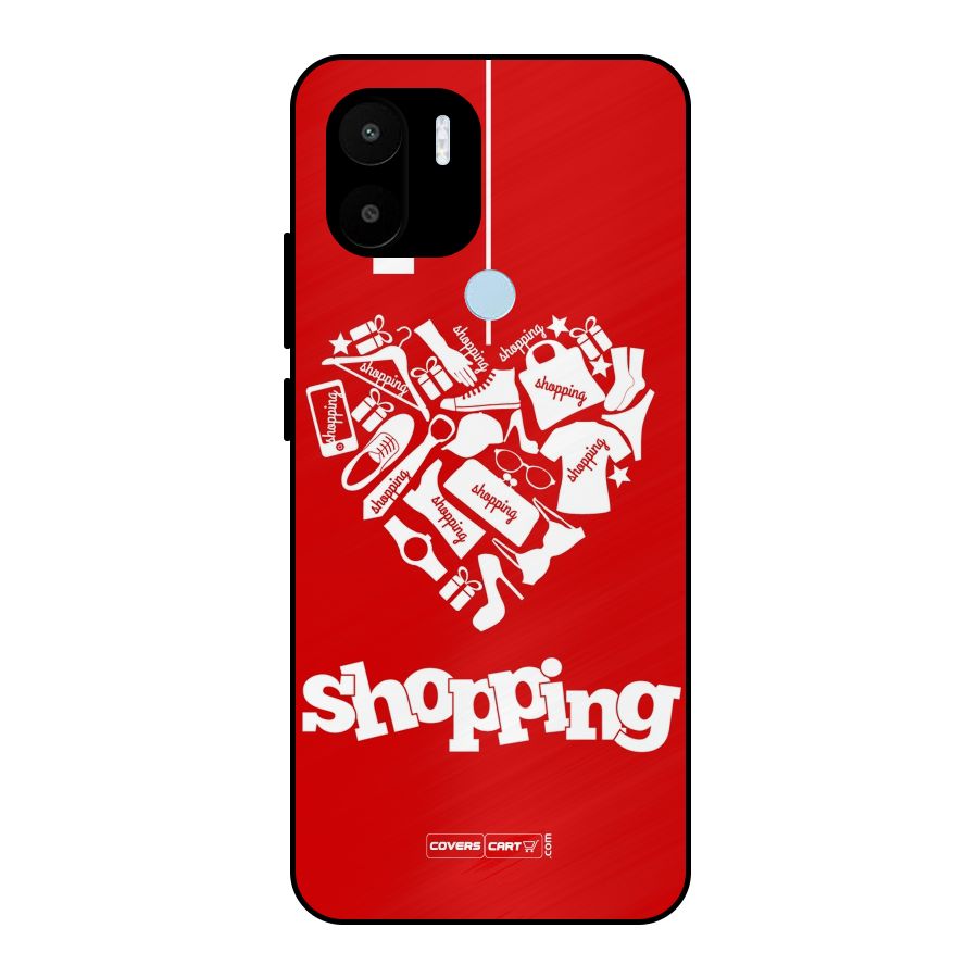 Shopaholic Shopping Love Metal Back Case for Redmi A2+