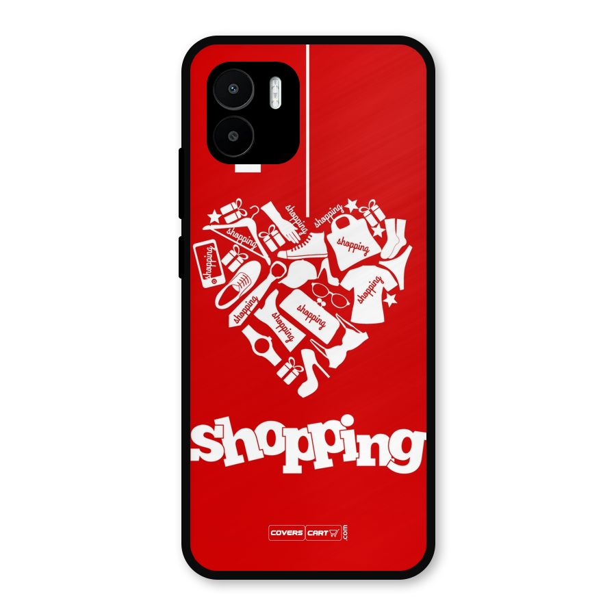 Shopaholic Shopping Love Metal Back Case for Redmi A2