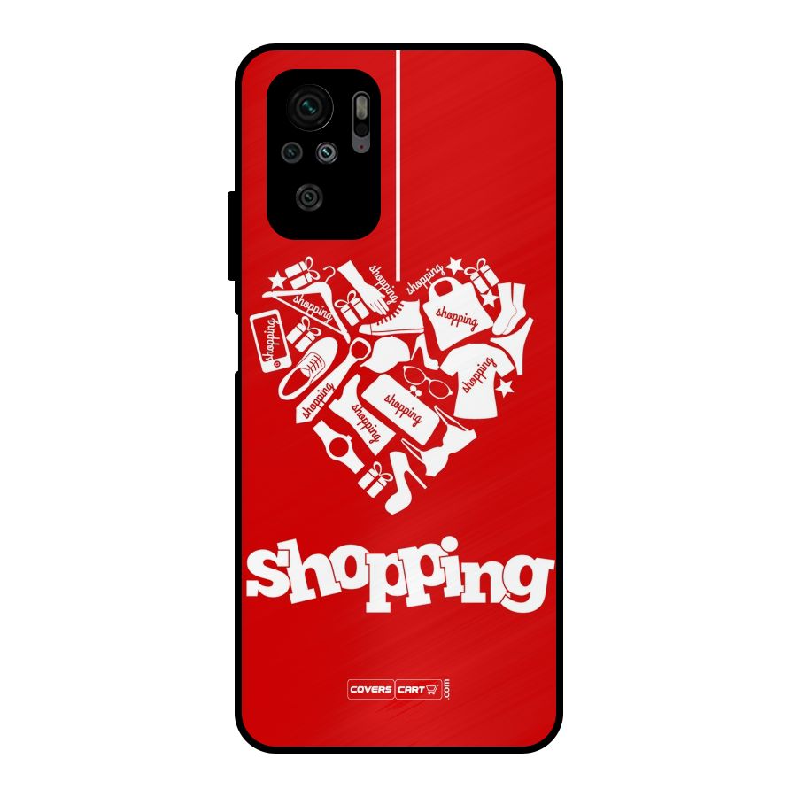 Shopaholic Shopping Love Metal Back Case for Redmi Note 10S